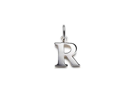 Rhodium Plated | Alphabet Pendants